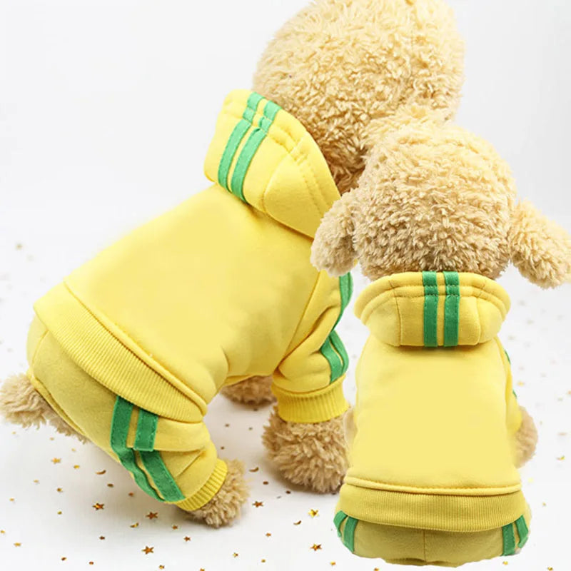 Ropa para perros Adidog, monos gruesos para perros, ropa de invierno para perros pequeños, mono para cachorros, traje de chándal para Yorkie