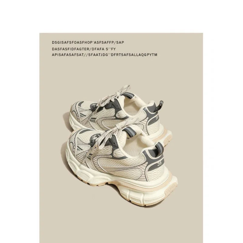 Thick Soled Lightweight Dad Shoes for Women 2025 New Autumn Casual Sports Shoes Ins Trendy Versatile Niche Running Shoes