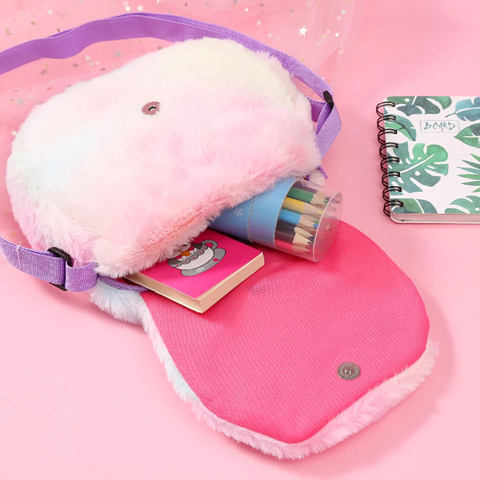 Mochila escolar de dibujos animados de unicornios para niñas, morral 3D de piel de viaje, bonito, regalo para niños