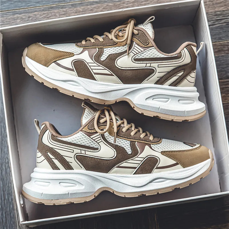 Dropshipping Custom Logo Harajuku Style Sports Shoes Men Comfortable Mesh Lining Running Sneakers for Me