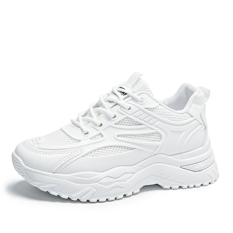 White Sneakers Women 2026 New Chunky Sneakers Women's Sports Shoes Thick Tennis Vulcanized Shoes Basket Platform Shoes