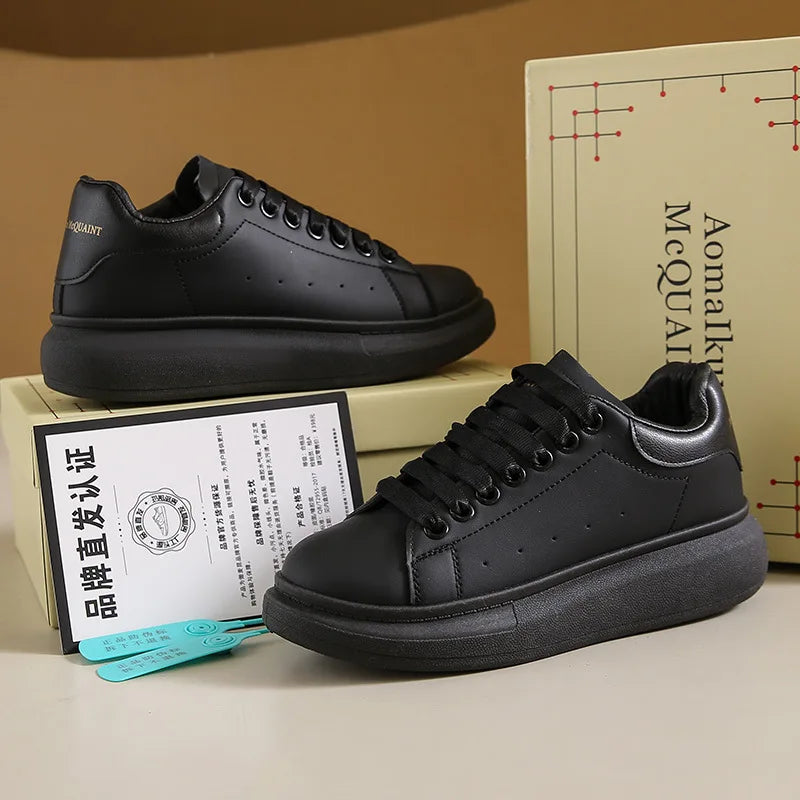 Wholesale Hot Selling Autumn White Sneakers Women Height Increasing Walking Style Casual Shoes Brand for Couple