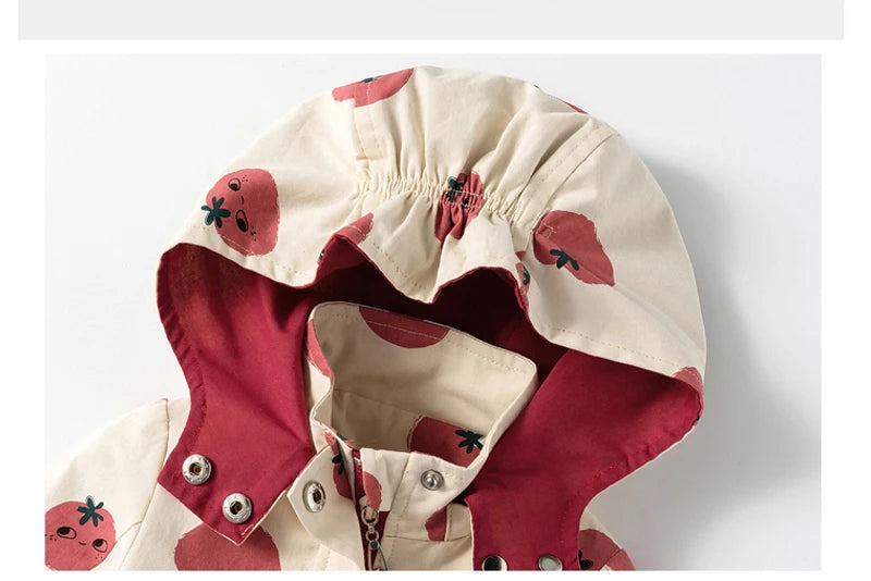 Abrigo cortavientos con estampado para niños y niñas, chaqueta con capucha, ropa de 1 a 7 años, novedad, primavera y otoño