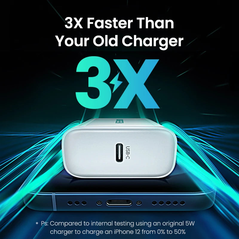 UGREEN Quick Charge 4,0 3,0 QC PD cargador 20W QC4.0 QC3.0 USB tipo C cargador rápido para iPhone 17 16 15 Pro Xiaomi teléfono PDCharger