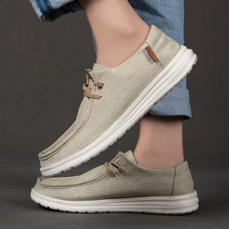 Fashion Sneakers Slip-on Loafers Men Canvas Casual Walking Casual Shoes