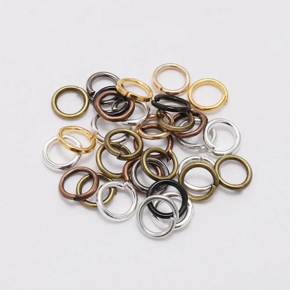 50-200 unids/lote 3-20mm anillos de salto conectores de anillos divididos para joyería Diy encontrar accesorios suministros al por mayor