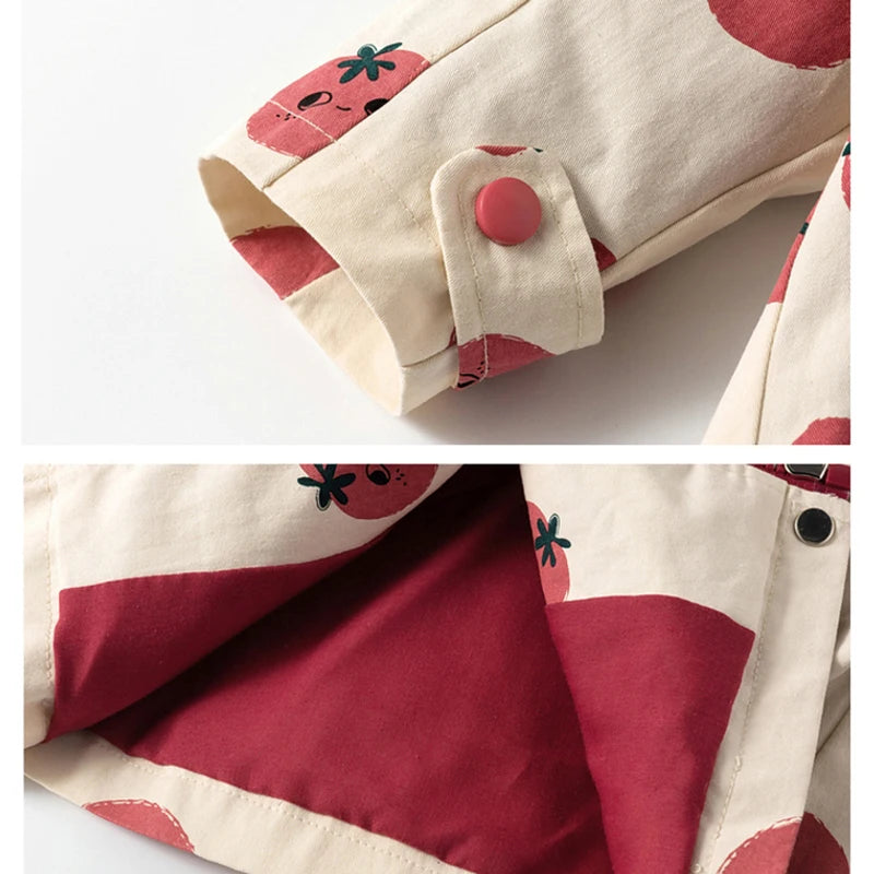 Abrigo cortavientos con estampado para niños y niñas, chaqueta con capucha, ropa de 1 a 7 años, novedad, primavera y otoño