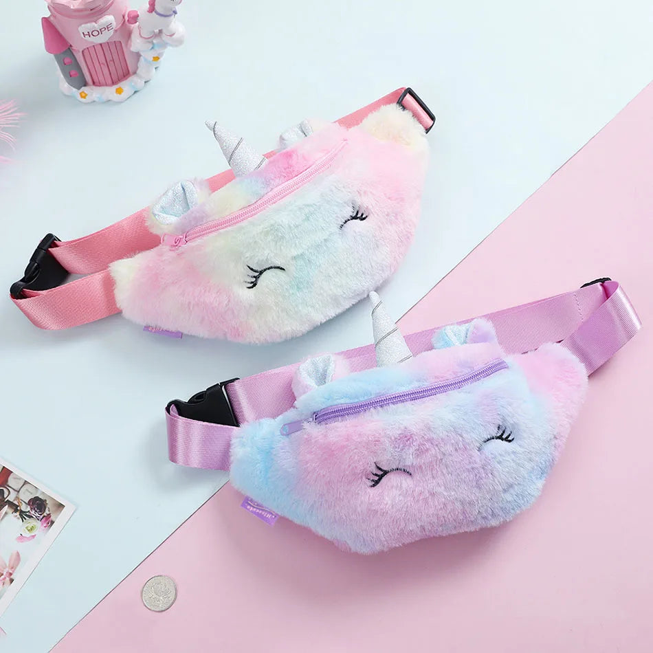 Mochila escolar de dibujos animados de unicornios para niñas, morral 3D de piel de viaje, bonito, regalo para niños