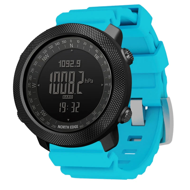 NORTH EDGE-reloj Digital deportivo para hombre, horas para correr, nadar, militar, altímetro, barómetro, brújula, resistente al agua, 50m