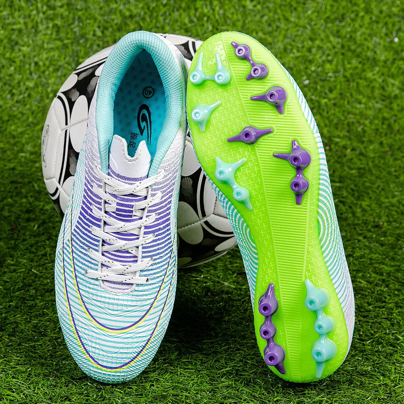 Football Shoes Low-top Lace up Soccer Football Boots FG HG PU Leather Team Sports Boy's Girls' Men's Women's Sneakers Athletic