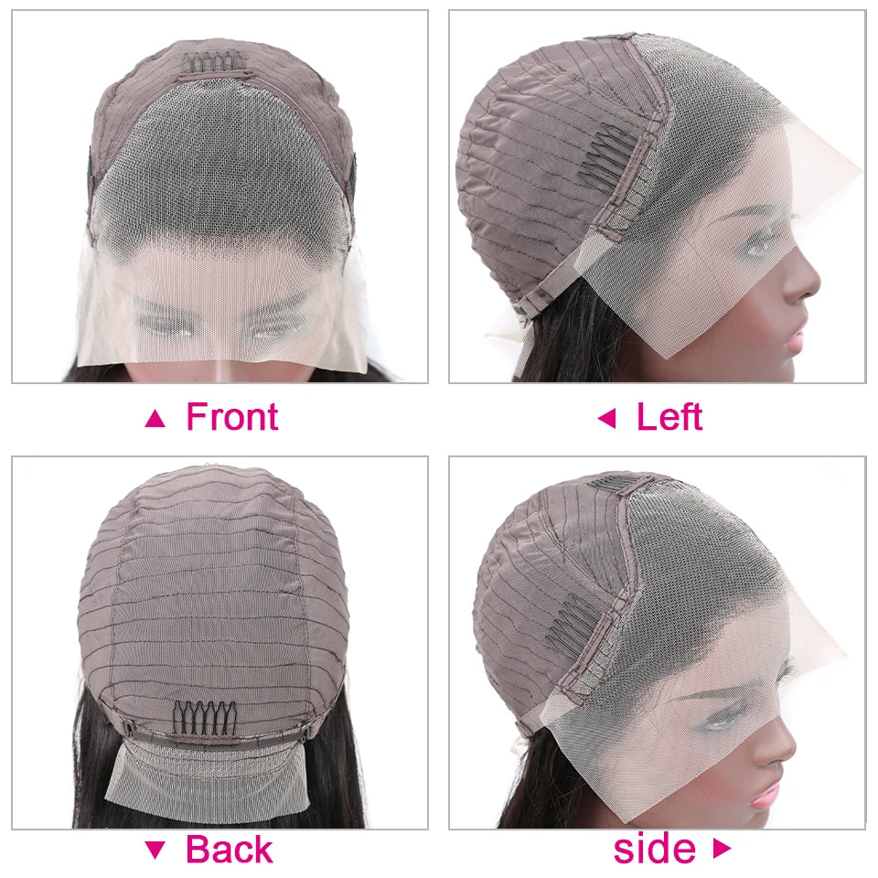 Pelucas de cabello humano con encaje Frontal transparente para mujer, cuerpo ondulado de 30 pulgadas, 13x4, 13x6, Hd, cierre 5x5, peluca Frontal de encaje prearrancada