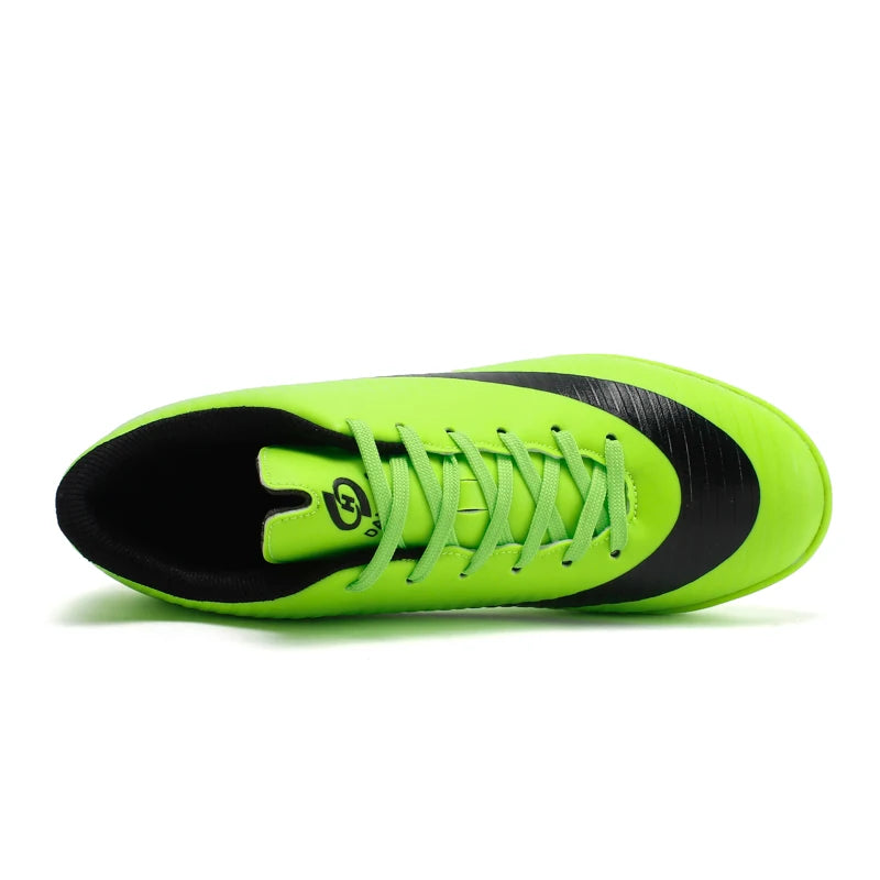 Football Shoes Low-top Lace up Soccer Futsal Football Boots TF PU Leather Team Sports Men's Women's Boy's Footwear Sneakers