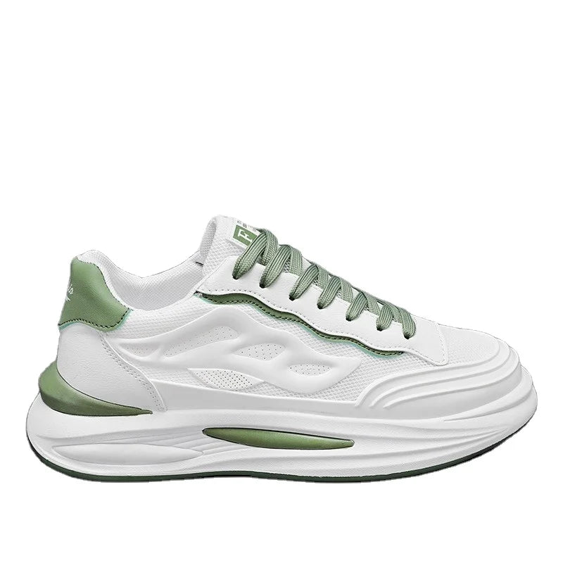 YF New Breathable Mesh Men's Shoes White Shoes Sports Platform Men's Casual Sports Shoes