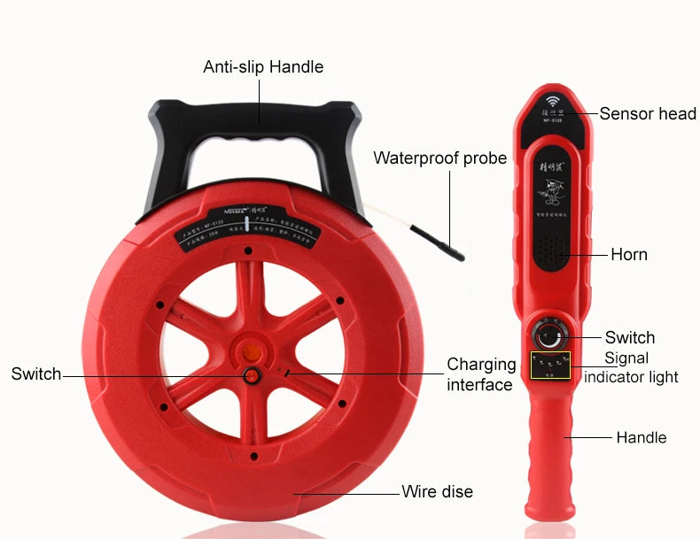Noyafa-Detector de bloqueo de tuberías de hierro, herramienta de diagnóstico, escáner de tuberías, instrumento de plomería de bloqueo, NF-5120/5130