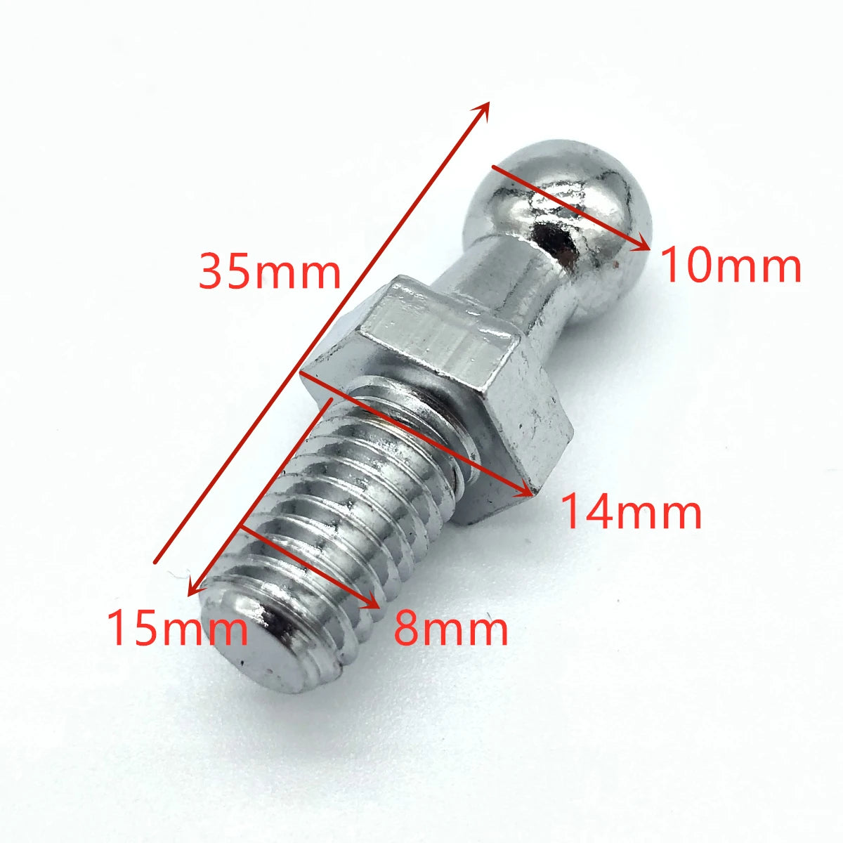 4 Uds 10mm M8/M6 capó de maletero de coche Universal conector de extremo de puntal de Gas tornillo de válvula de junta de pasador de bola