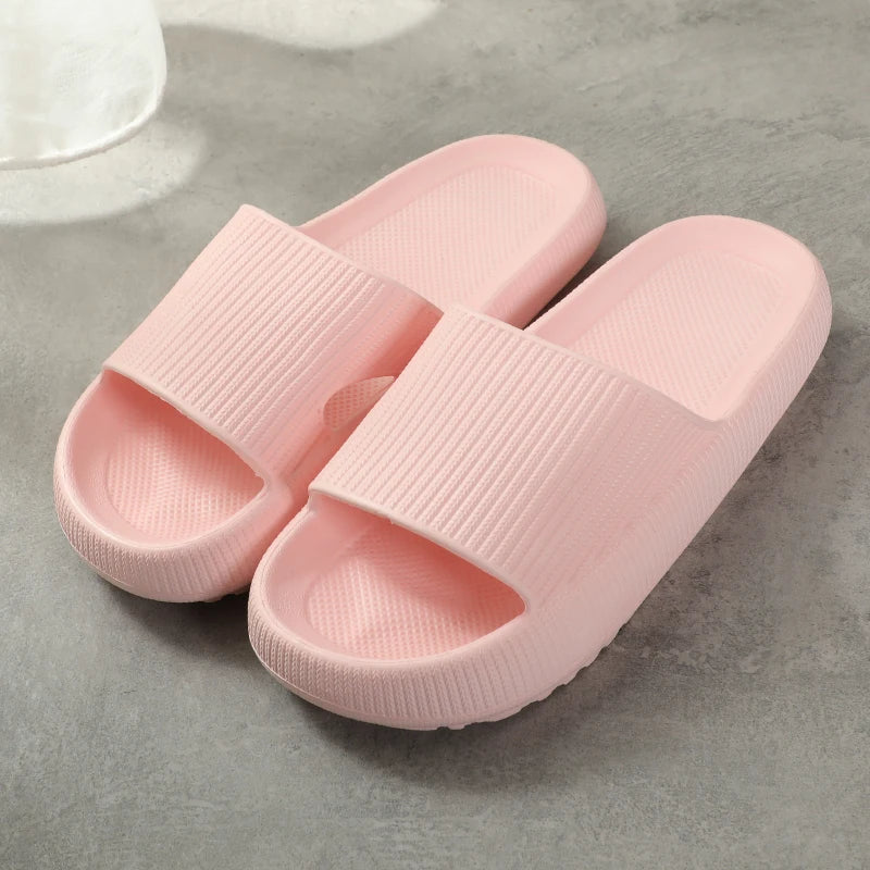 Women's Thick-Platform EVA Indoor Slides 2025 Summer Sandals Non-Slip Flip Flops Soft Cushioning Sole Fashion Home Bathroom
