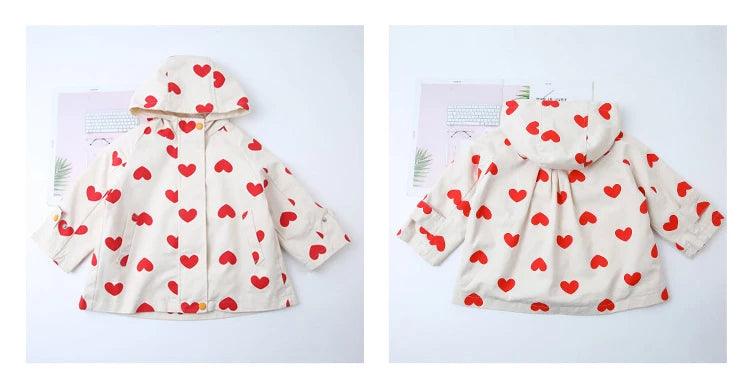 Abrigo cortavientos con estampado para niños y niñas, chaqueta con capucha, ropa de 1 a 7 años, novedad, primavera y otoño