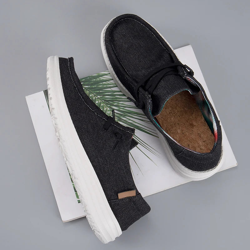Fashion Sneakers Slip-on Loafers Men Canvas Casual Walking Casual Shoes