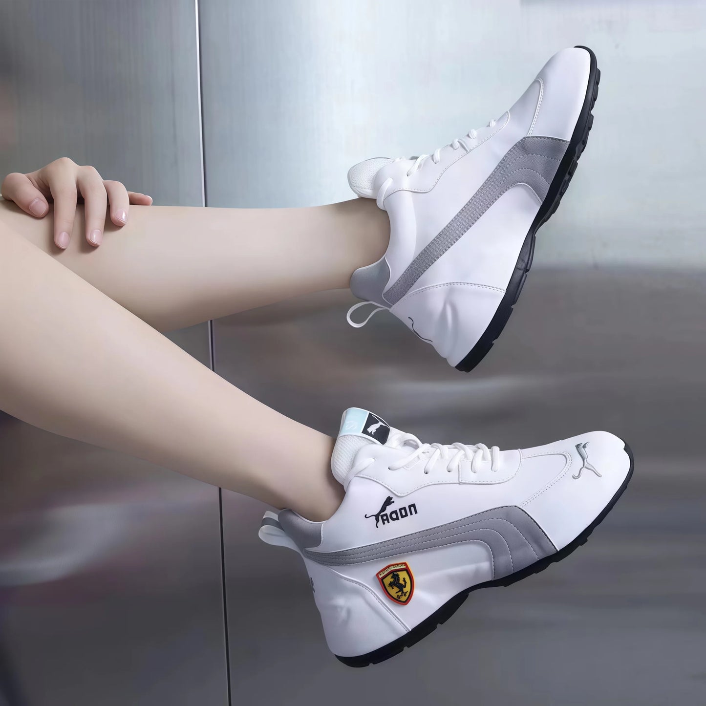 Custom Mens Sneakers Men's PU Waterproof Sports Leisure Shoes Breathable Thick Soled Fashionable Walking Shoes Unisex