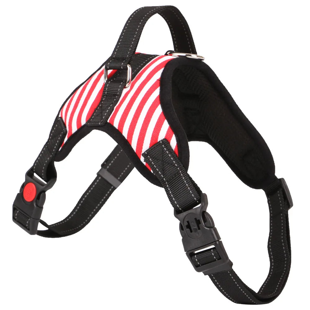 Arnés ajustable para perros y gatos con correa reflectante y transpirable para perros pequeños y grandes, chaleco, suministros para mascotas