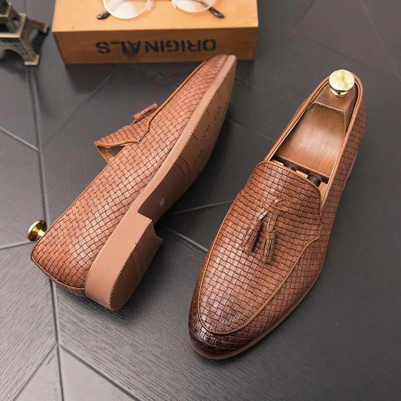 Fashion Handmade Italian Wedding Shoes for Men Formal Dress Loafers Shoes Wholesale