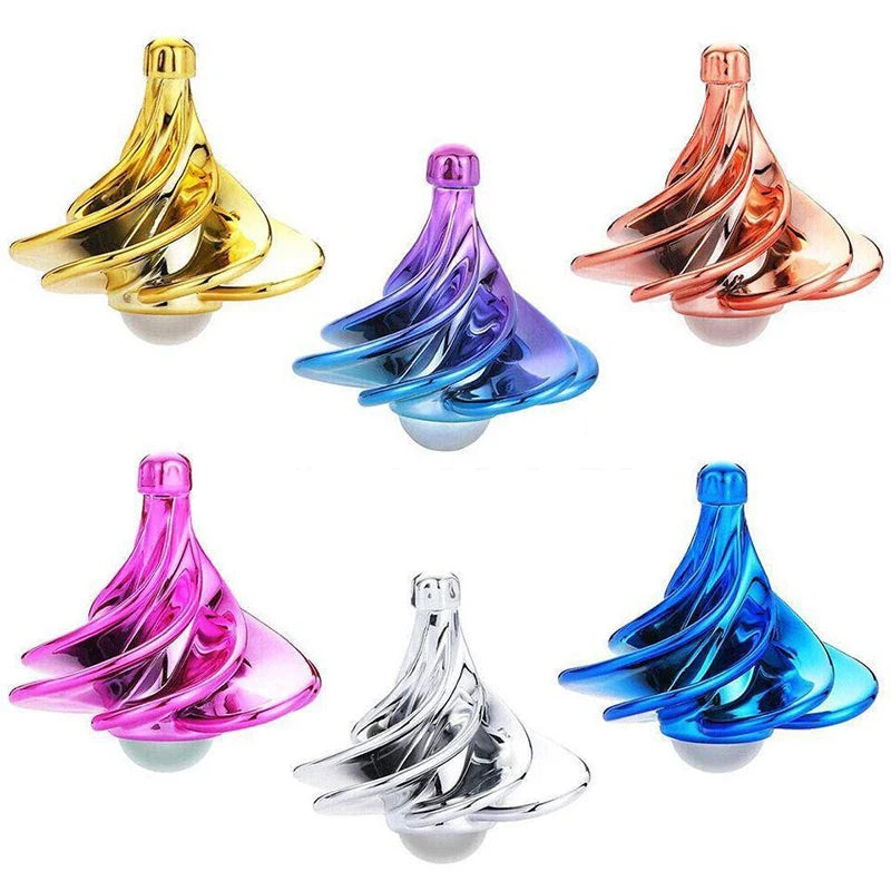 Divertido juguete de soplado de viento de escritorio, juguete de bolsillo giratorio, Spinner cinético, juguetes para aliviar el estrés para adultos, regalo de cumpleaños y Navidad