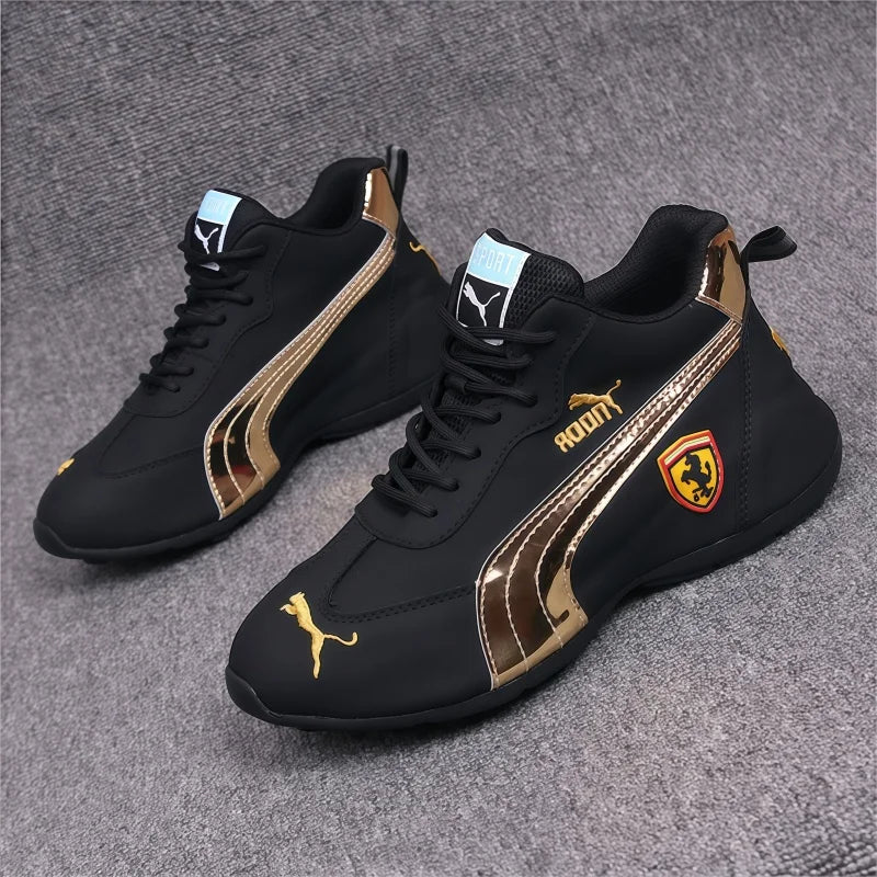 Custom Mens Sneakers Men's PU Waterproof Sports Leisure Shoes Breathable Thick Soled Fashionable Walking Shoes Unisex