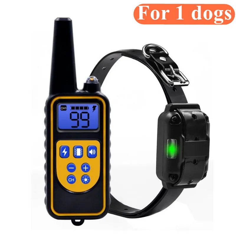 Collar de entrenamiento eléctrico para perros, Collar impermeable para corteza de perro, mascota con Control remoto, dispositivo antiladridos recargable, perros de todos los tamaños