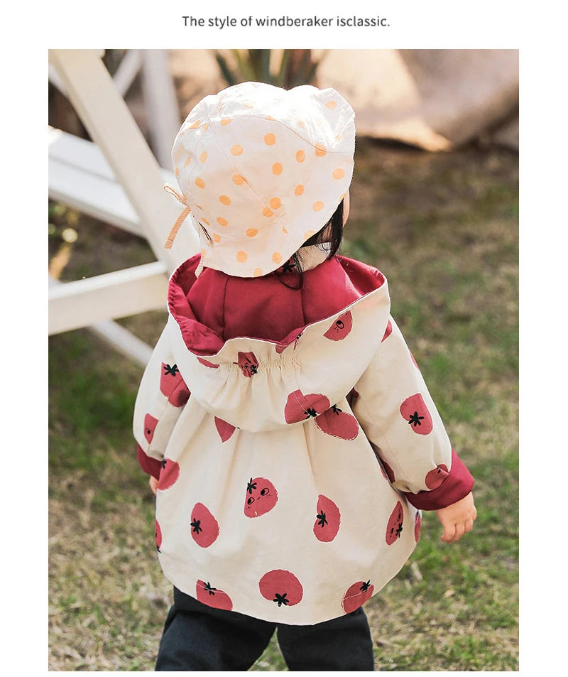Abrigo cortavientos con estampado para niños y niñas, chaqueta con capucha, ropa de 1 a 7 años, novedad, primavera y otoño