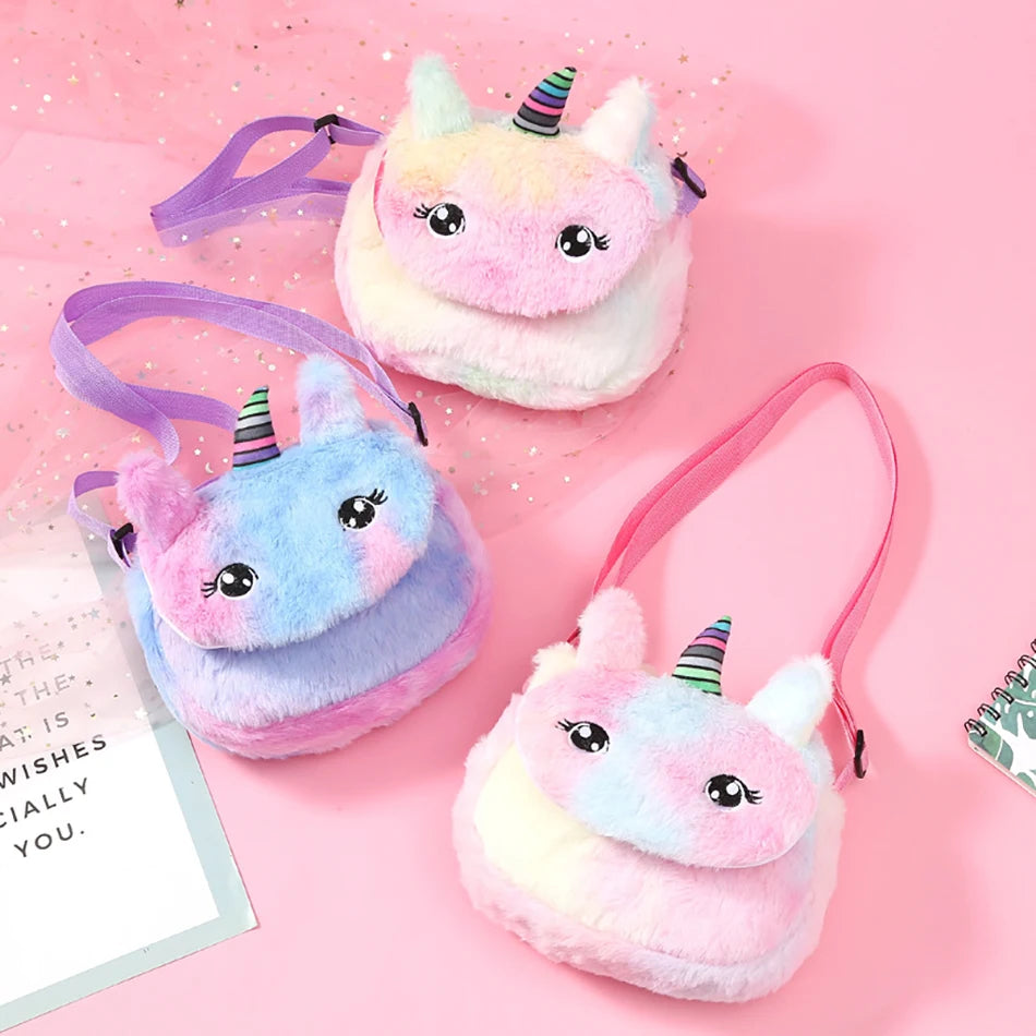 Mochila escolar de dibujos animados de unicornios para niñas, morral 3D de piel de viaje, bonito, regalo para niños