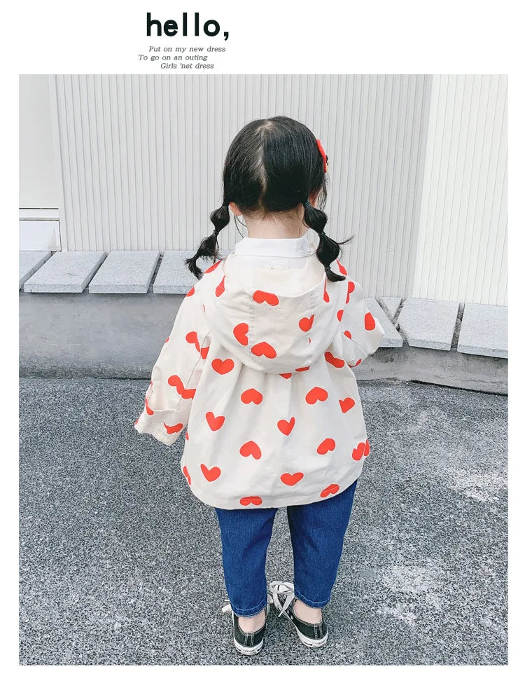 Abrigo cortavientos con estampado para niños y niñas, chaqueta con capucha, ropa de 1 a 7 años, novedad, primavera y otoño