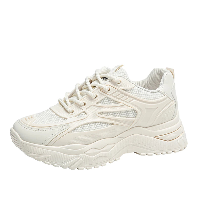 White Sneakers Women 2026 New Chunky Sneakers Women's Sports Shoes Thick Tennis Vulcanized Shoes Basket Platform Shoes