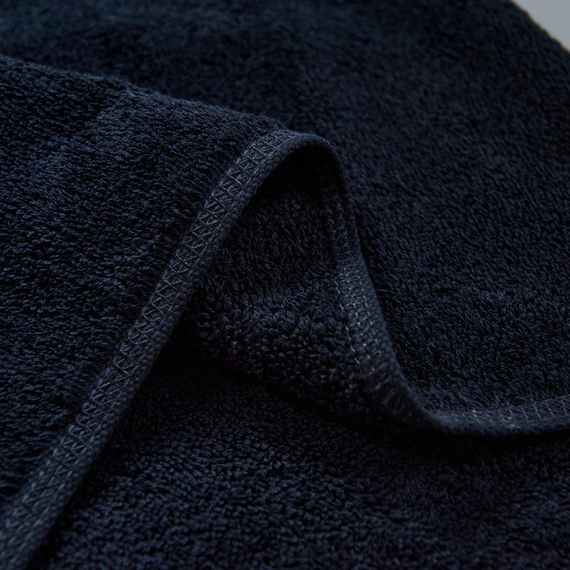 AHSNME-Toalla facial negra de alta gama con logotipo personalizado, Toalla de baño para Hotel, SPA, salón de uñas, peluquero, iniciales de nombre personalizadas