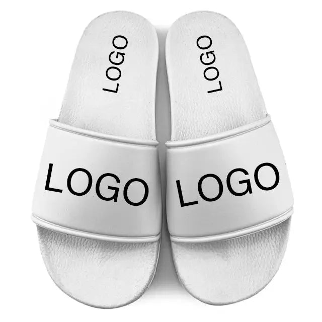 Greatslides White Slippers for Women Men Sandal in High Quality,Custom Print Slide Sandals Jinjiang Slipper Wholesale