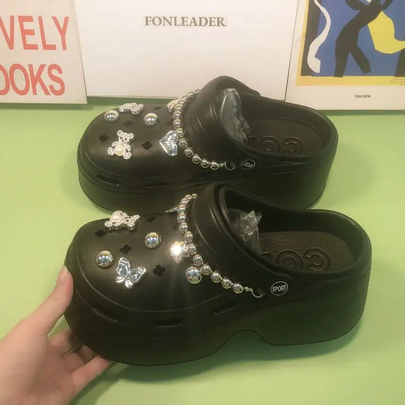 Comfortable Soft Sandali Donna Summer Thick Bottom Slides 2024  Platform Sandals