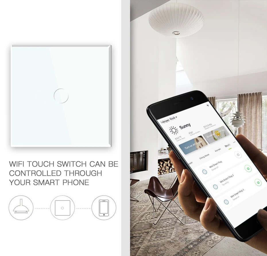 Interruptores BSEED Zigbee, interruptor de luz inteligente de 1/2/3 entradas, enchufes de pared normales de la UE, interruptores táctiles multicontrol, aplicación Tuya Smart Life Alexa