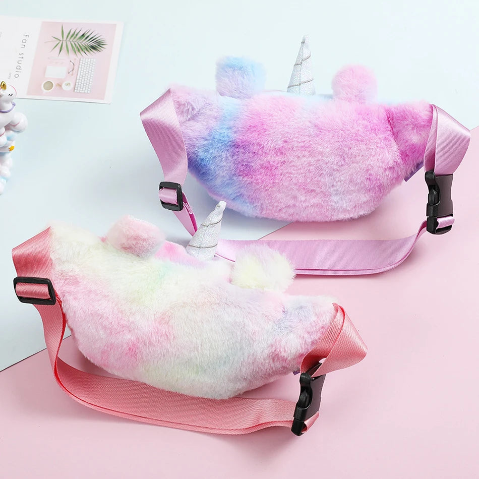 Mochila escolar de dibujos animados de unicornios para niñas, morral 3D de piel de viaje, bonito, regalo para niños