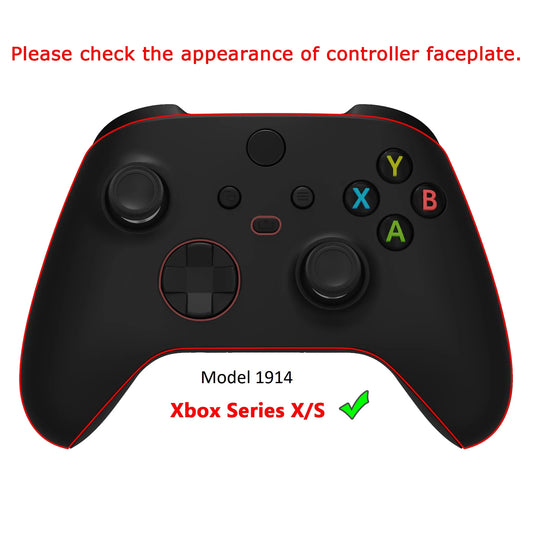 EXtremeRate Versión ASR Rieles laterales de goma Placa frontal de carcasa frontal con anillos de acento para controlador inalámbrico Xbox Core - 7 colores
