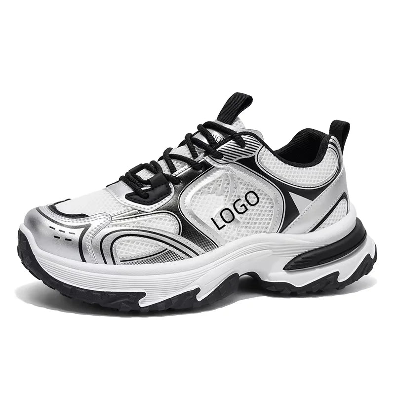 Men's Chunky Retro Running Shoes Lightweight Breathable Mesh Sneakers Barefoot Wide Toe Box Cushioning Athletic Walking Shoes