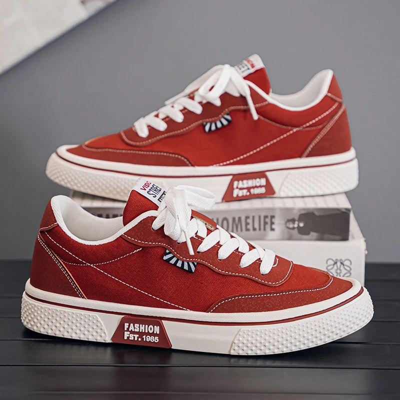 Factory Wholesale Men's Casual Athletic Walking Style Shoes Breathable Waterproof Rubber Sole Anti-Slip Mesh PU Canvas Shoes