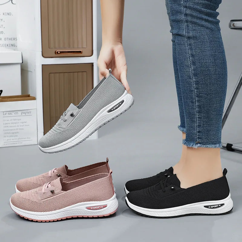Fashion New Design Women's Shoes Casual Sports Walking Flying Weaving Shoes Women's Running Shoes