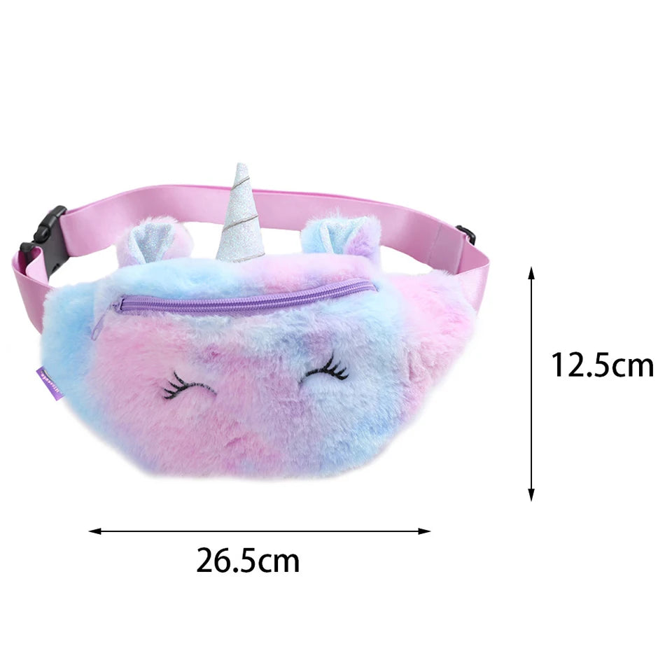 Mochila escolar de dibujos animados de unicornios para niñas, morral 3D de piel de viaje, bonito, regalo para niños