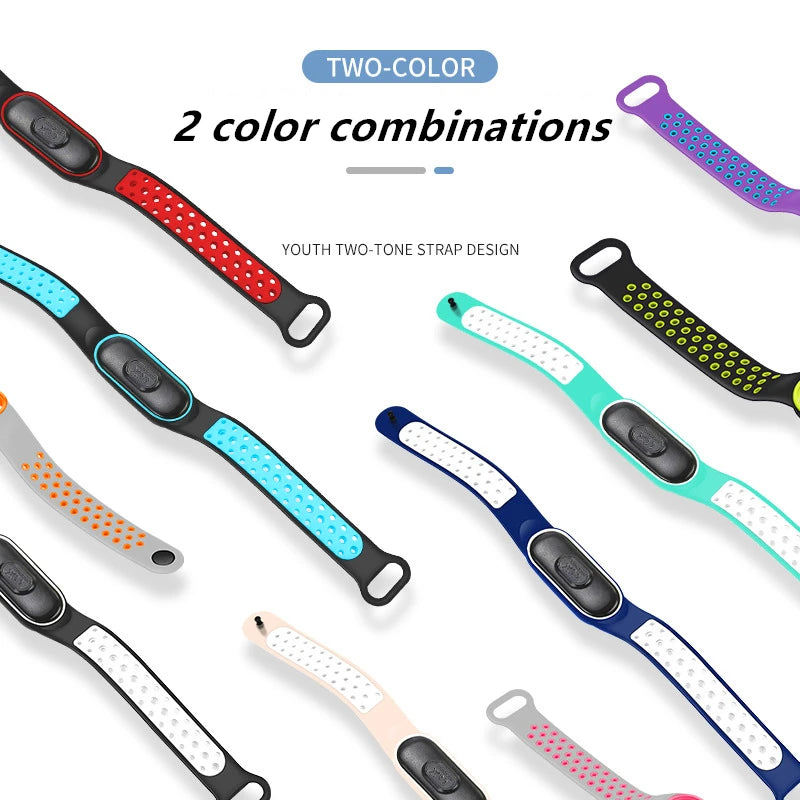 Reloj deportivo resistente al agua para niños, reloj Digital LED con pantalla táctil inteligente, correa de silicona de dos tonos, reloj para hombres y mujeres, reloj para estudiantes