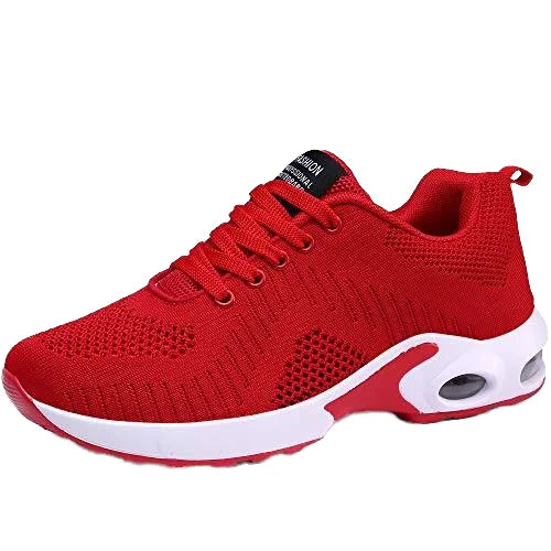 Wholesale Women Sports Round Head Lace-up Flying Woven Casual Sports Shoes Running Shoes for Ladies