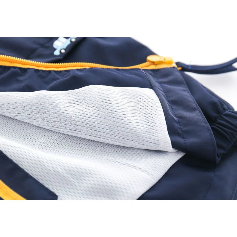 Abrigos de primavera y otoño para niños, chaquetas para niños, cortavientos con capucha y bolsillo, prendas de vestir exteriores con cremallera, ropa para bebés de 2 a 7 años