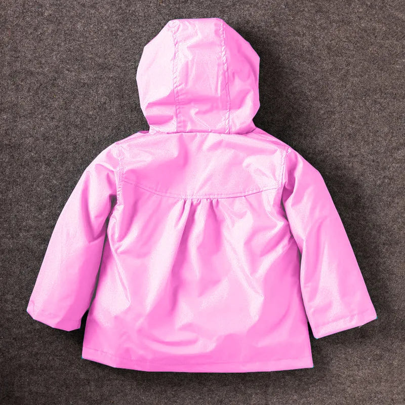 Chaqueta impermeable de flores para niñas, abrigo rompevientos con capucha, impermeable informal, ropa para niños de 2 a 6 años, otoño