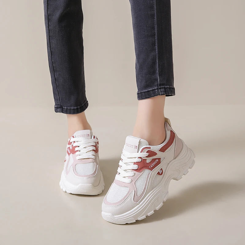 Women's New Style Fashion Sports Shoes Comfortable Microfiber Upper Material Sneakers Non-Slip Casual Running Shoes