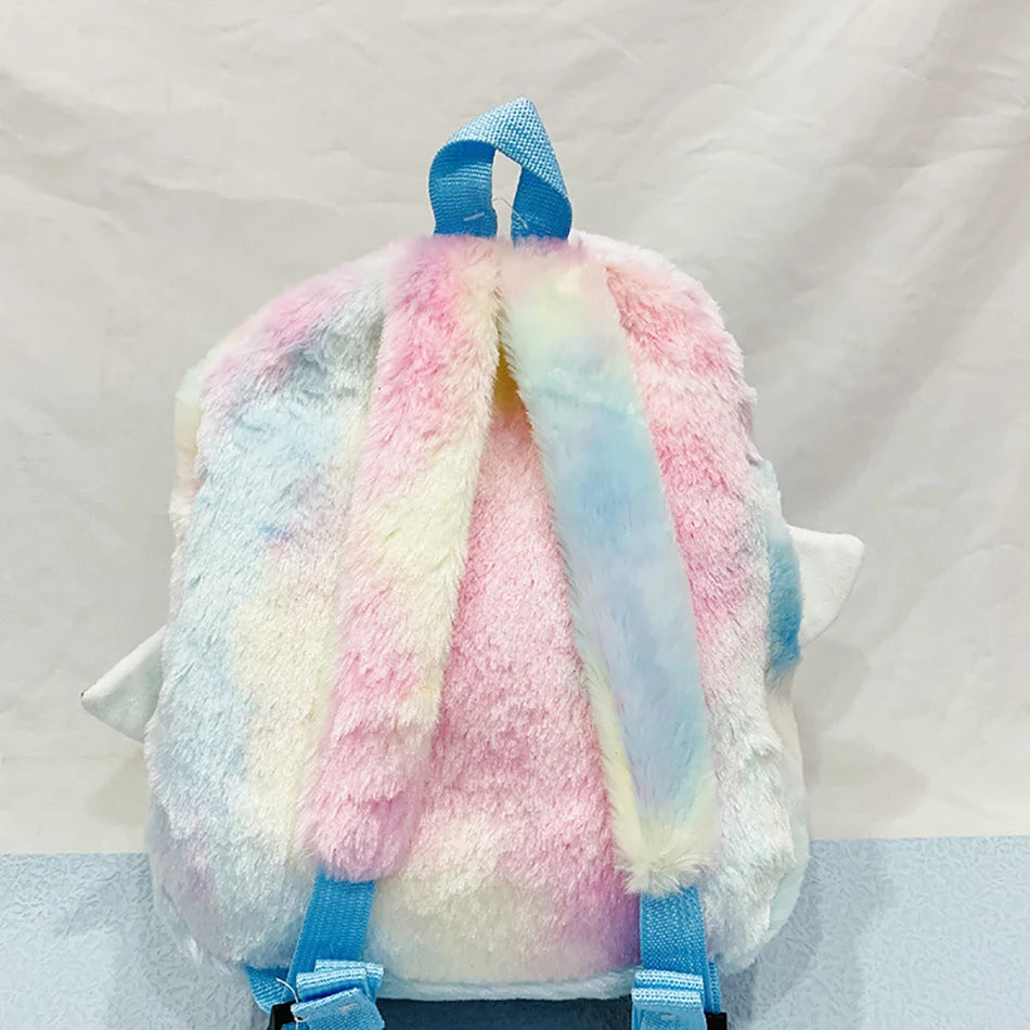Mochila escolar de dibujos animados de unicornios para niñas, morral 3D de piel de viaje, bonito, regalo para niños
