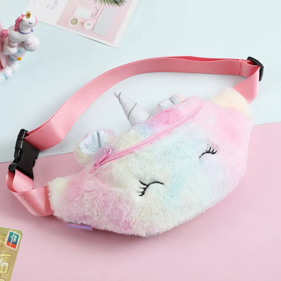 Mochila escolar de dibujos animados de unicornios para niñas, morral 3D de piel de viaje, bonito, regalo para niños