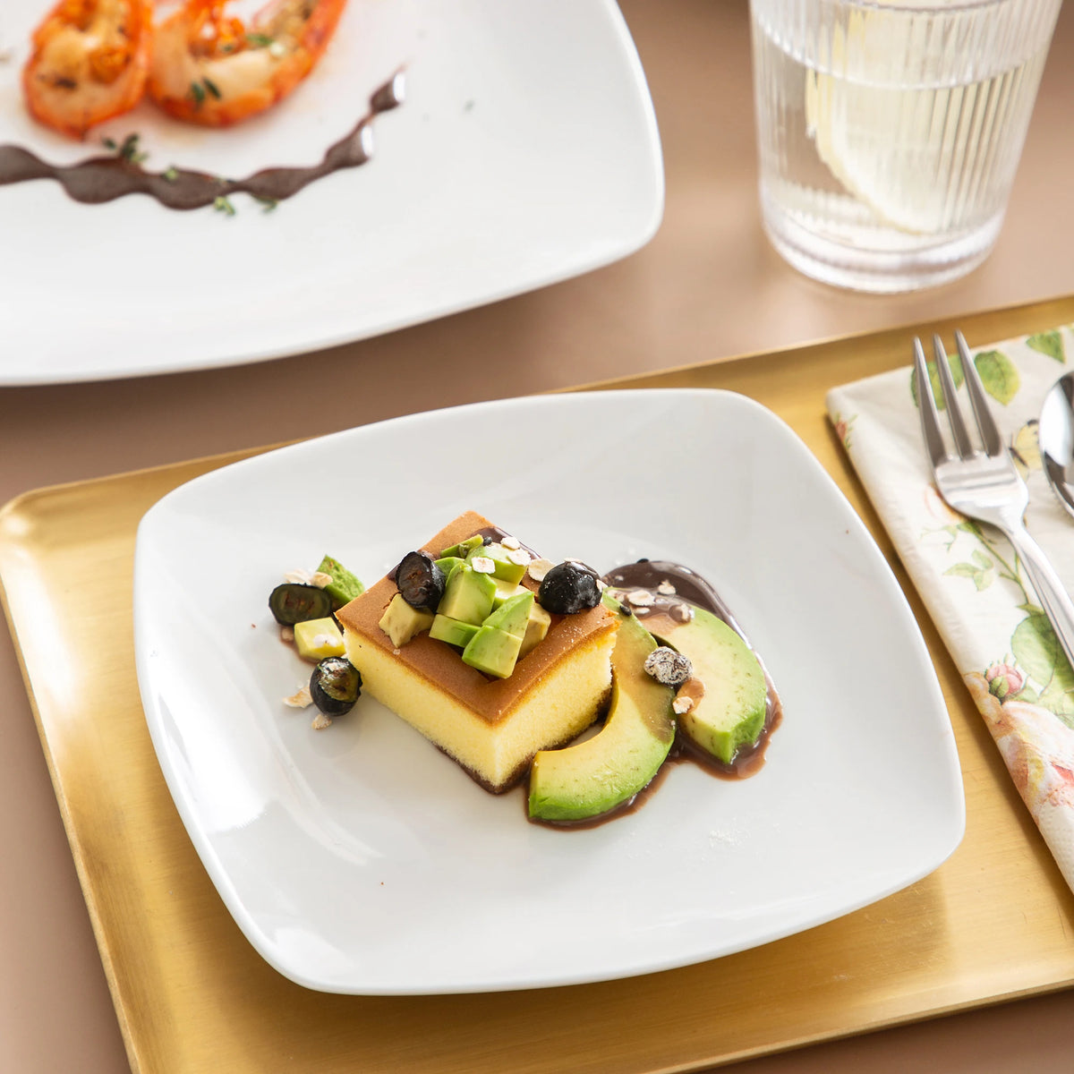 MALACASA-vajilla de porcelana de cerámica JULIA Classic, juego de 18 piezas con 6 platos de cena, sopa, postre, servicio de vajilla para 6